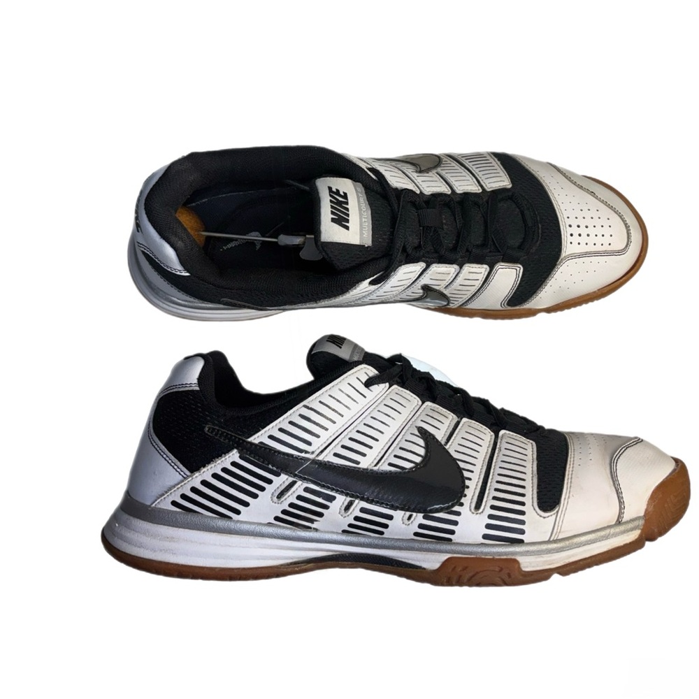Nike Multicourt 9 Men 11.5  Vint 2009 Leather White Black Athletic Shoes